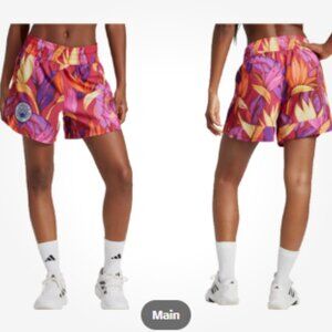 Adidas x FARM Rio Reversible Pacer Shorts | Bold Pink | NWT SZ XS